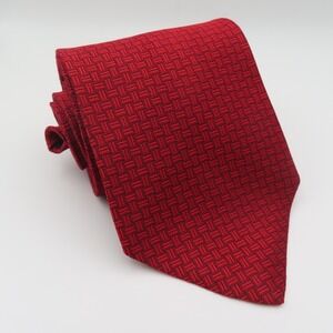 Brooks Brothers Tie Silk Red Checked 3.75" Wide 59" USA Makers